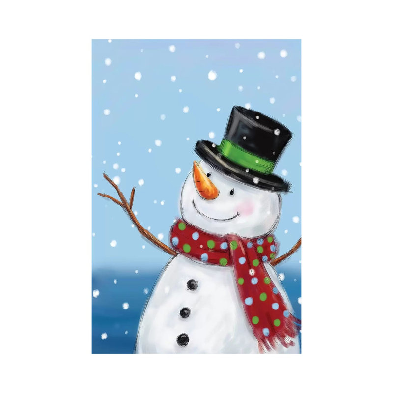 Snowman II by MAKIKO - Wrapped Canvas Print, 66.04 cm H x 45.72 cm W x 1.91 cm D