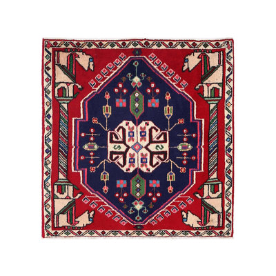 Tapis carré en laine d'agneau carré 2 pi 1 po x 2 pi 2 po Operle