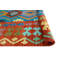 Tapis turquoise à tissage plat Vallen