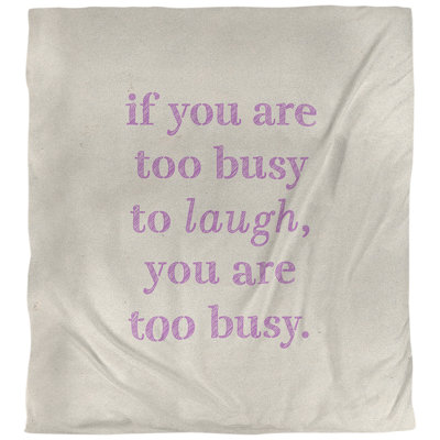 Housse de couette réversible Quotes Handwritten Make Time for Laughter