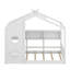 Lit sur pied pour enfant, lit Montessori pour enfants avec tablette de rangement, lit de jeu avec toit-58022010-58022011