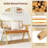 Rubber Wood Dining Bench w/Armrest Sherpa Upholstered Backrest Soft-padded Seat
