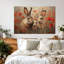 Art mural de lapin de Pâques GUTTATY, décoration murale de photos de lapin de Pâques au printemps, décorations murales de fleurs de lapin et de printemps, impressions de Pâques pour le salon, la chambre à coucher, la chambre d'enfant, la chambre de bébé prête à être suspendue 20 po x 30 po-564130999