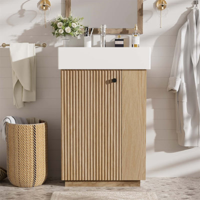 Meuble-lavabo 21,6 po avec lavabo en céramique