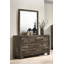Commode de rangement rustique en bois à six tiroirs avec finition durable pour l'organisation et le style de la chambre à coucher