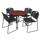Kee 36" L Round Breakroom Table and Chair Set