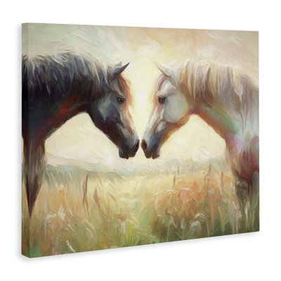 Art mural en toile Sunlit Horse pair par Ramona Murdock