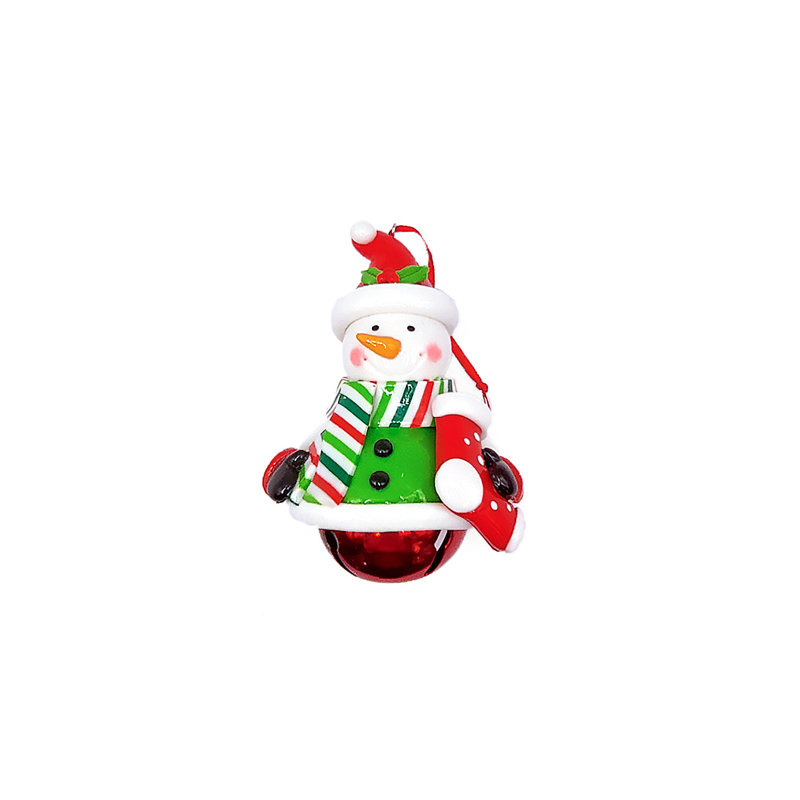 Ornement de Noël - bonhomme de neige en pain d'épice brillant.  Décoration festive F07-N2-14-E2504B