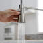 Robinet de cuisine commercial avec douchette extractible, robinet d'évier de cuisine à poignée simple-118543574