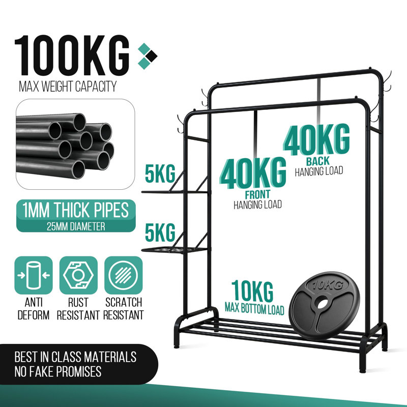 110cm Clothing Rack, Black