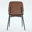 Ensemble de 2 chaises de salle à manger de style Mid-Century rétro en similicuir avec dossier rembourré en bois cintré