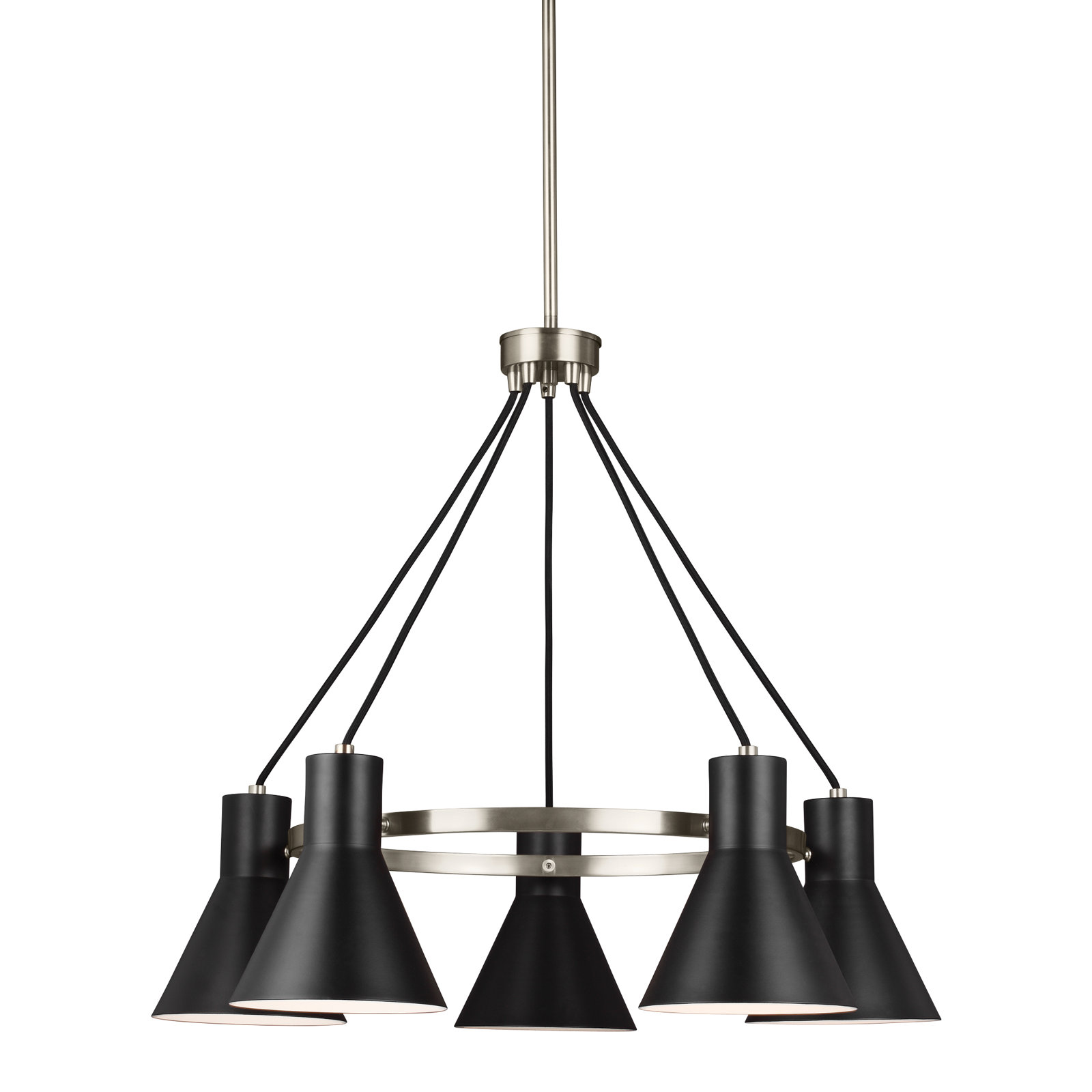 Byers 5-Light Chandelier, Brushed Nickel, No