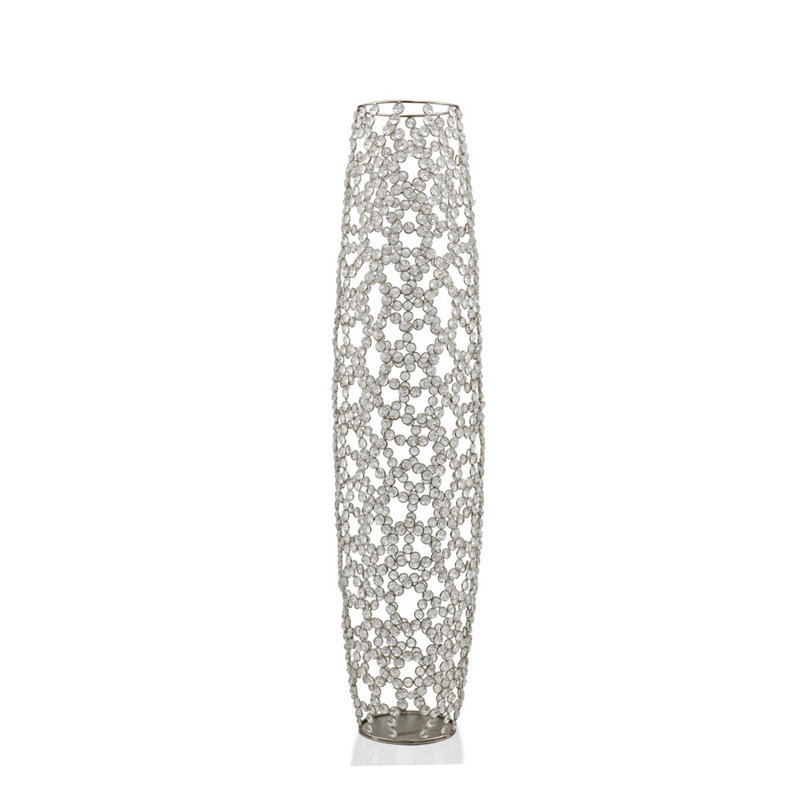Vase de plancher ovale en verre cristal, H 40 po x l 9 po x P 9 po