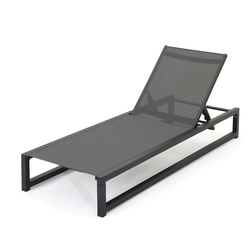 VENICE OUTDOOR CHAISE LOUNGE CHAIR PATIO, Gray