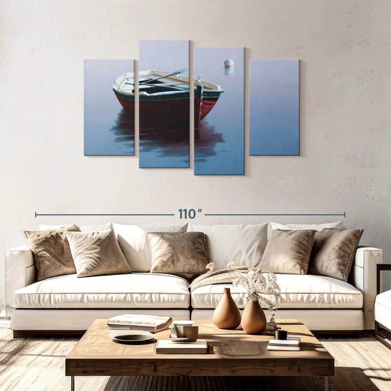 Mehar Lonely Boat III, 48" H x 75" W