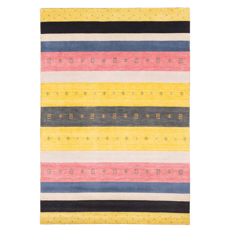 Tapis multicolore Kashkuli Gabbeh 6 pi 8 po x 9 pi 9 po