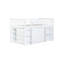 Lit mezzanine simple avec extérieur blanc et espace de rangement - Armoire, tiroir, tablette, coffre-fort de bureau escamotable multifonctionnel-206815975