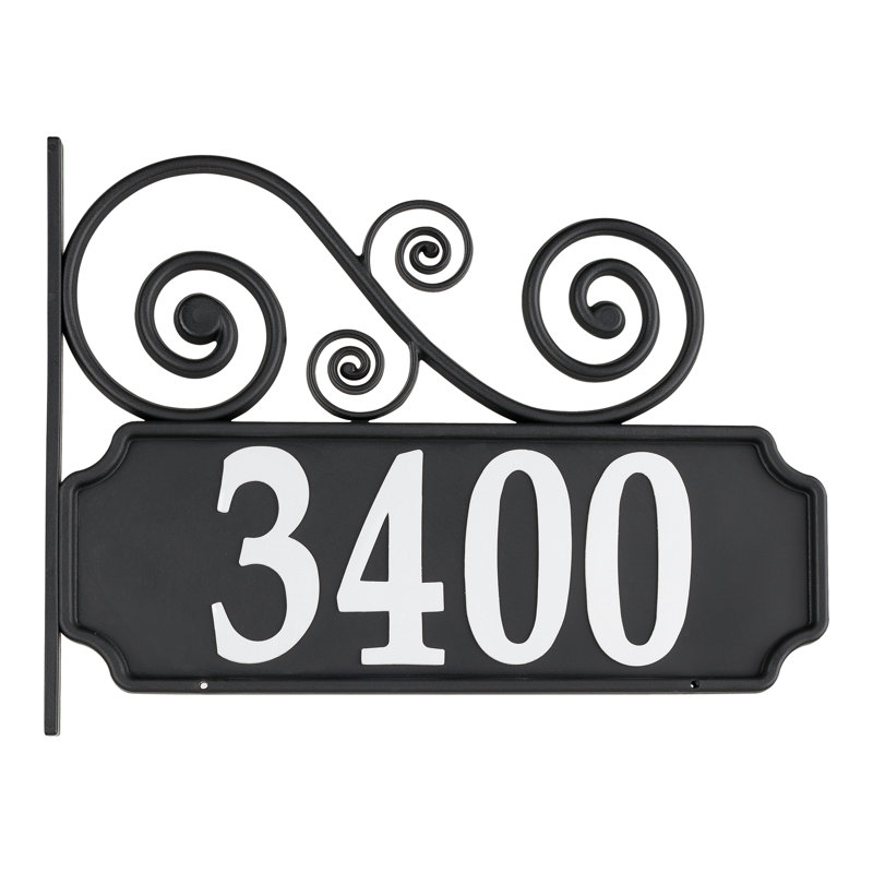 Nite Bright Scroll Reflective Address Post Lawn Insert