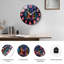 Horloge murale décorative Neon City Skyline - 61 cm (24 po) - Horloge murale moderne en verre