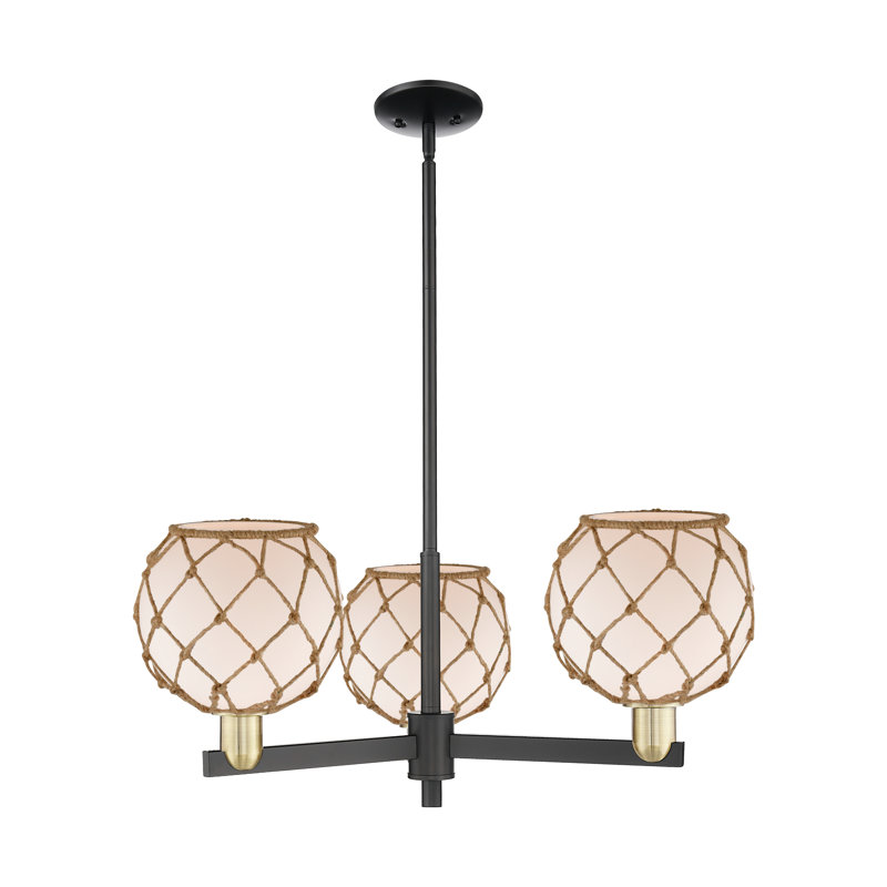 Arcadia - Homburg - Lustre suspendu 3 lumières, Laiton antique noir