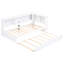 Lit de jour simple en blanc avec lit gigogne et rangement - Fabrication en bois et ports de chargement-219991825