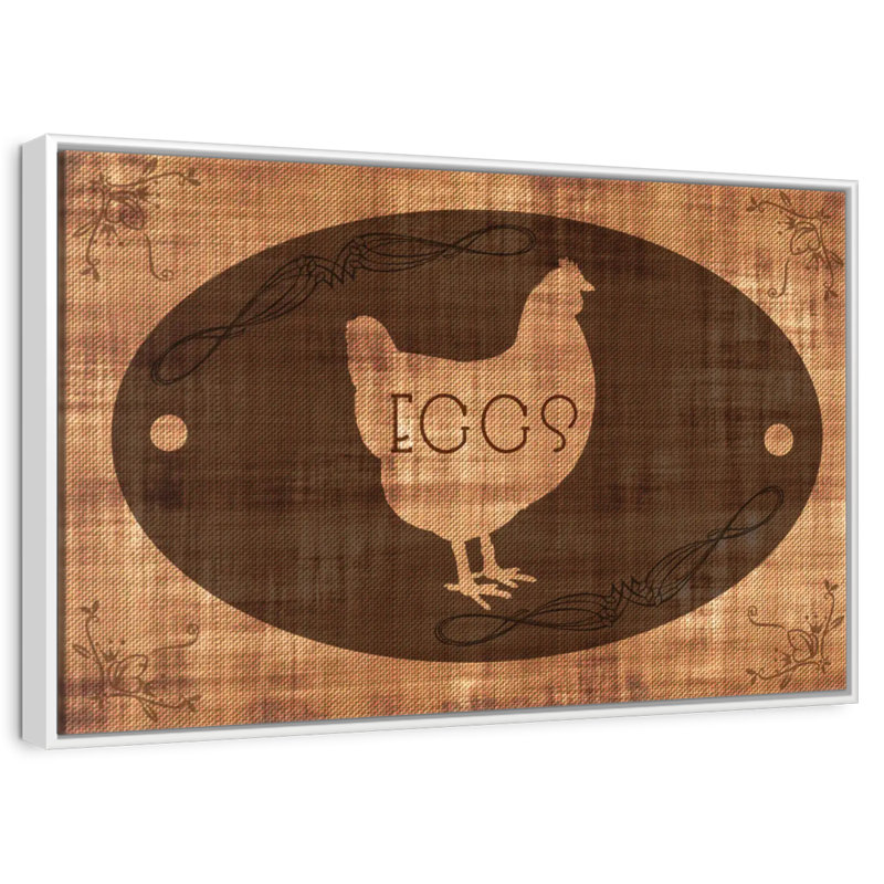 Farm Eggs, Floating Frame White, 37" X 25"