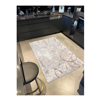 Soft Floral Decorative Washable Rug