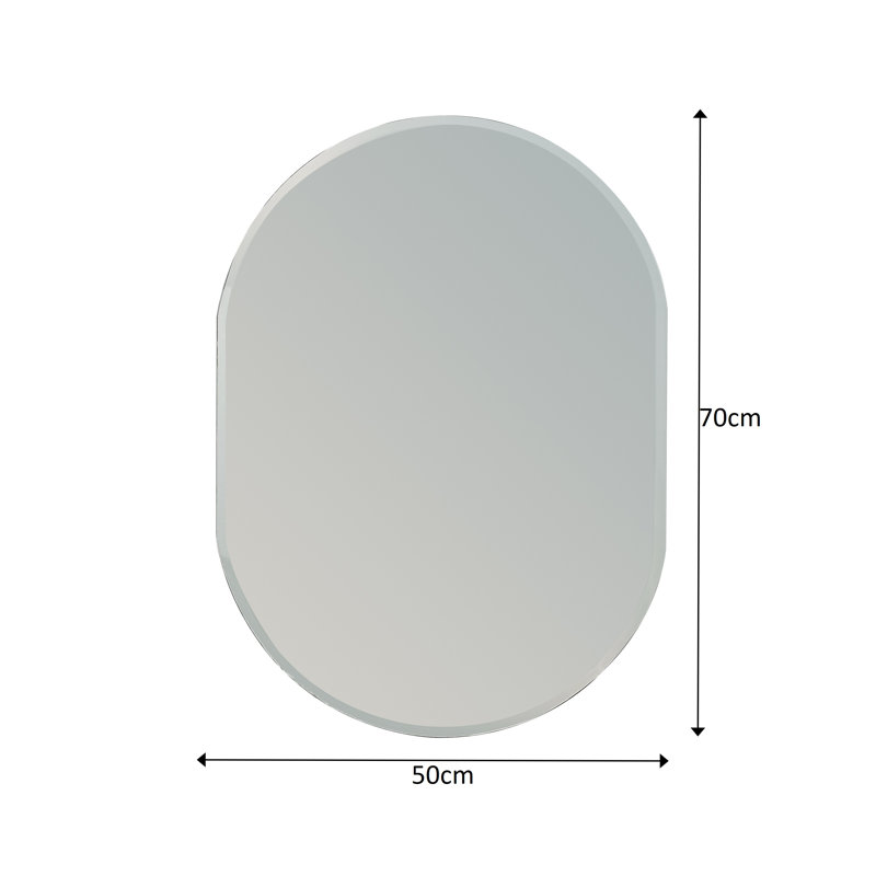 Lincoln Oval Mirror, 70cm H x 50cm W