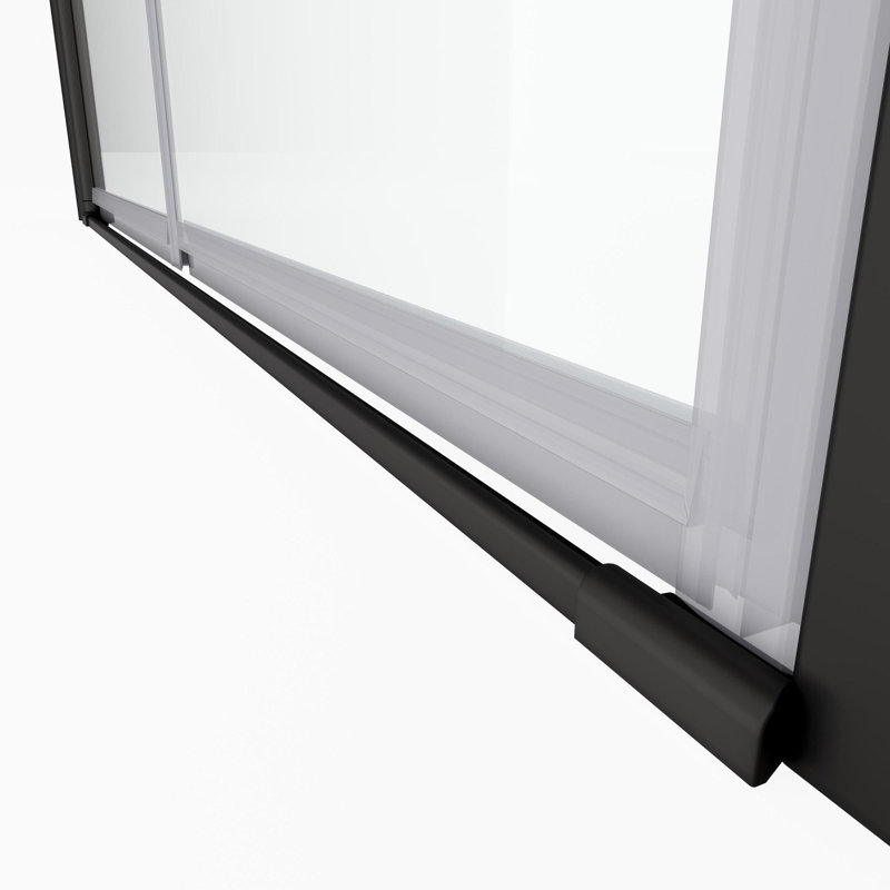 Porte de douche pivotante sans cadre l 32 "x H 72", Noir mat
