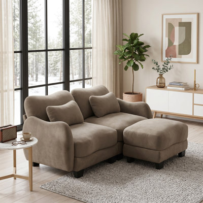 Causeuse en forme de L avec soutien ergonomique et repose-pieds Cloud-Like Comfort | Canapé de salon moderne