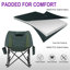 Chaise berçante de camping surdimensionnée avec coussin, Temmo pliant portable pour adultes, support 350 lb-1790214240