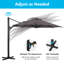 Parasol de patio en porte-à-faux 11 pi-205685396