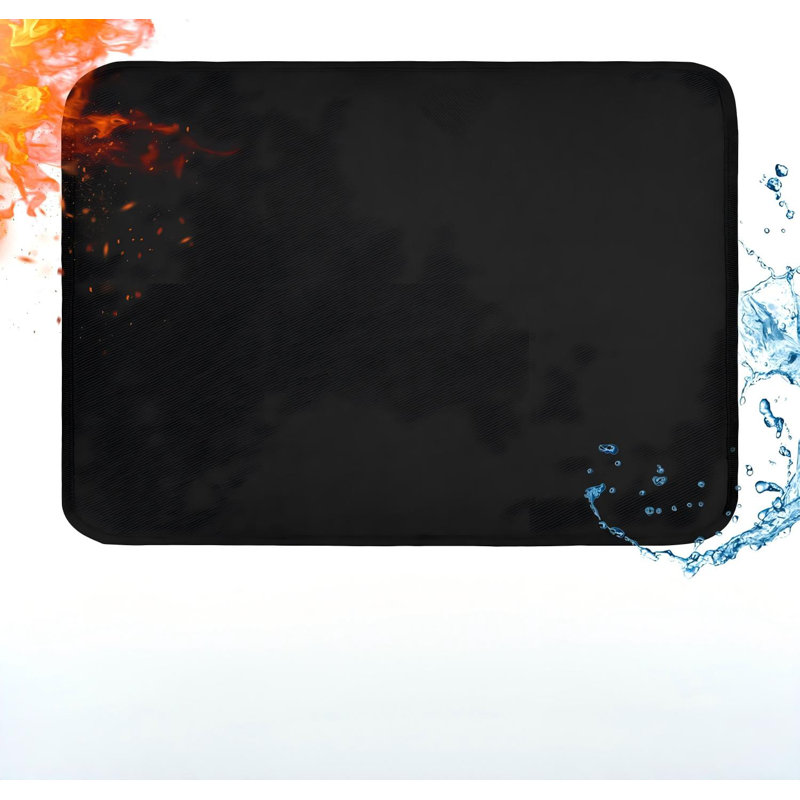 Tapis résistant à la chaleur pour friteuse 16 po x 20 po, noir