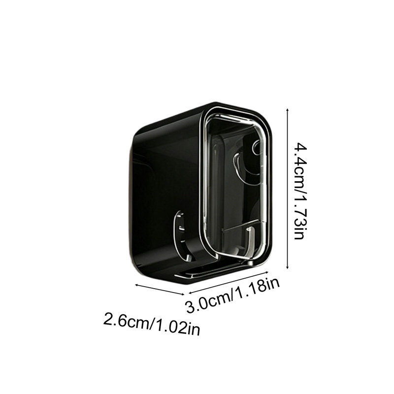 Support de rangement mural pour salle de bain avec brosse à dents Rack, Noir