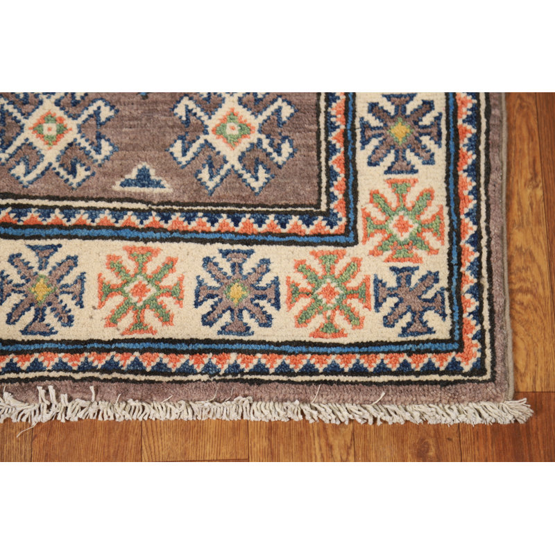 Traditional Wool Kazak Oriental Foyer Rug 2x3