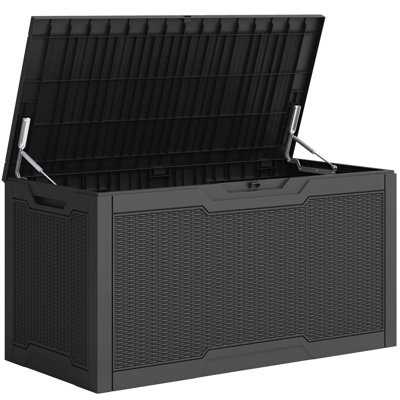 Quartey 100 Gallons Water Resistant Resin Lockable Deck Box