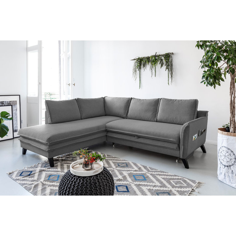 Charming Charlie Corner Sofa, Left Hand Facing, Grey
