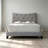 Grey solid wood Queen Bed