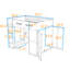 Full Size Loft Bed With Desk, RGB Light And USB Port-1417930584