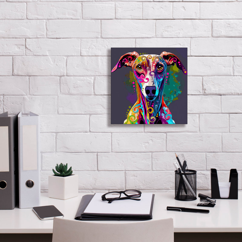 «Greyhound» par Dean Russo, H 12 po x l 12 po x P 0,75 po