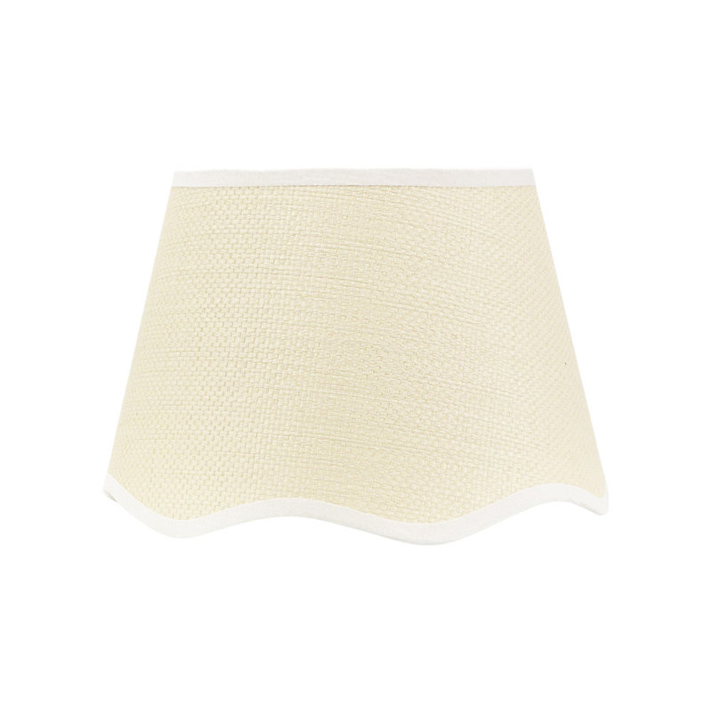 16.5cm H Fabric Empire Lamp Shade ( Slip-On ), Natural/White