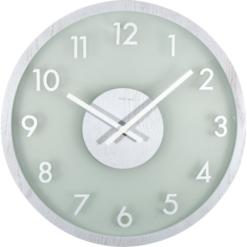 Alexee Glass And Wood Wall Clock