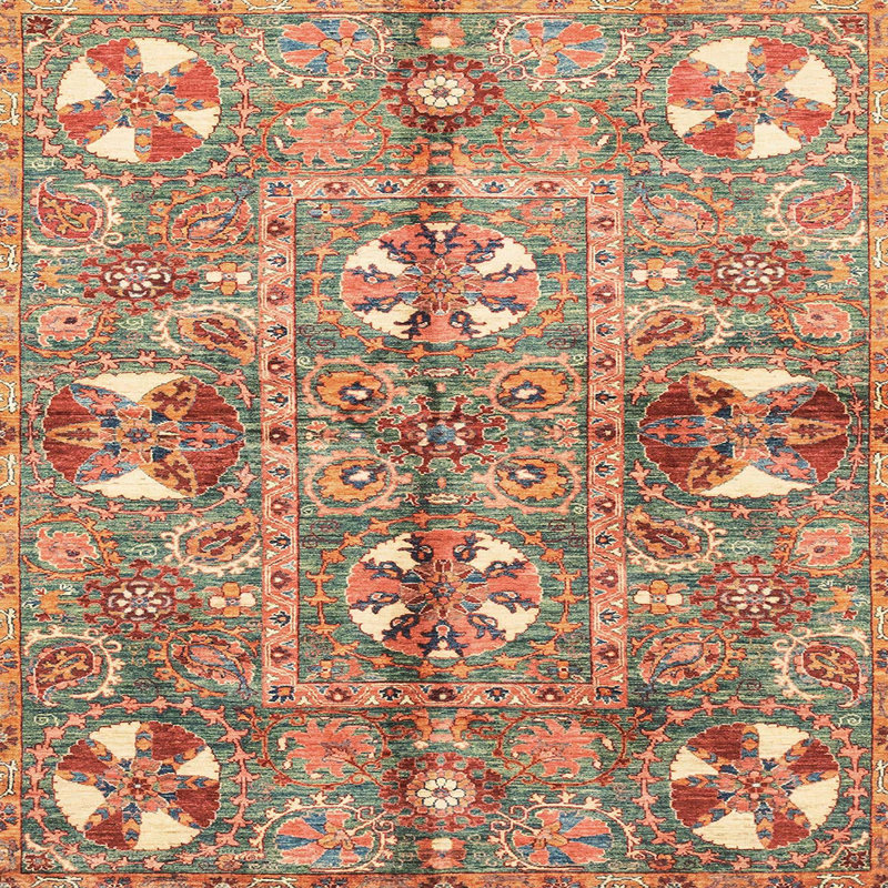 Abstract Indoor Rug, Square 4'