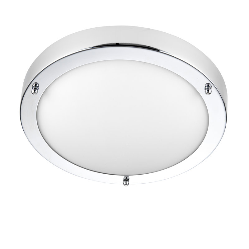 Glass LED Flush Mount, Chrome