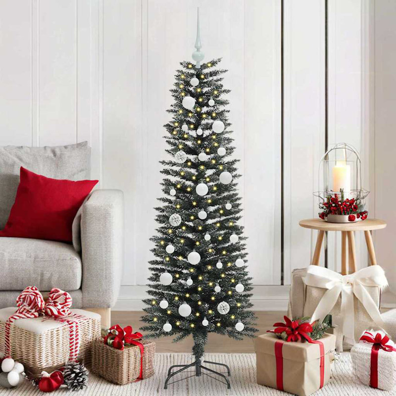 Artificial Christmas Tree with Stand, 3.94' H, White