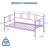 Twin Daybed, Sturdy Metal Day Bed with Steel Slat Support, Arched Headboard Sofa Bed-691206010