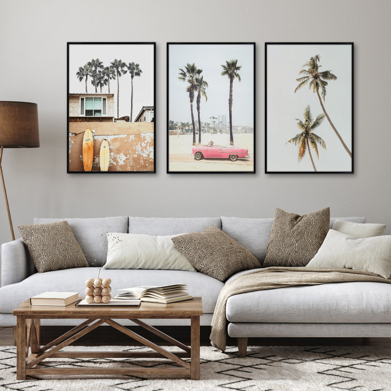 Malaya 3 Pack Lightweight Poster Frames Slide-In Photo Frames with Buildable Moulding, 24" x 36"