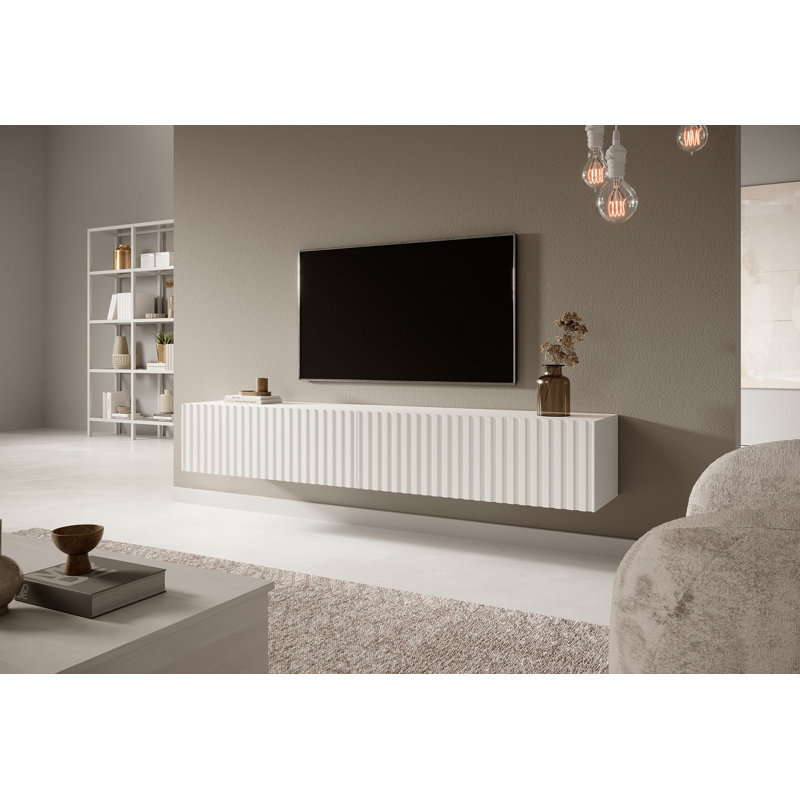 Mercola Unfinished Floating TV Stand for TVs up to 70", White