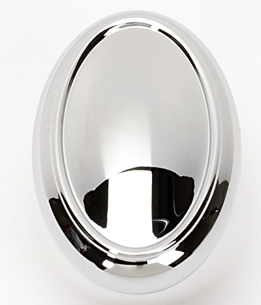 Classic Traditional Oval Knob, Polished Chrome