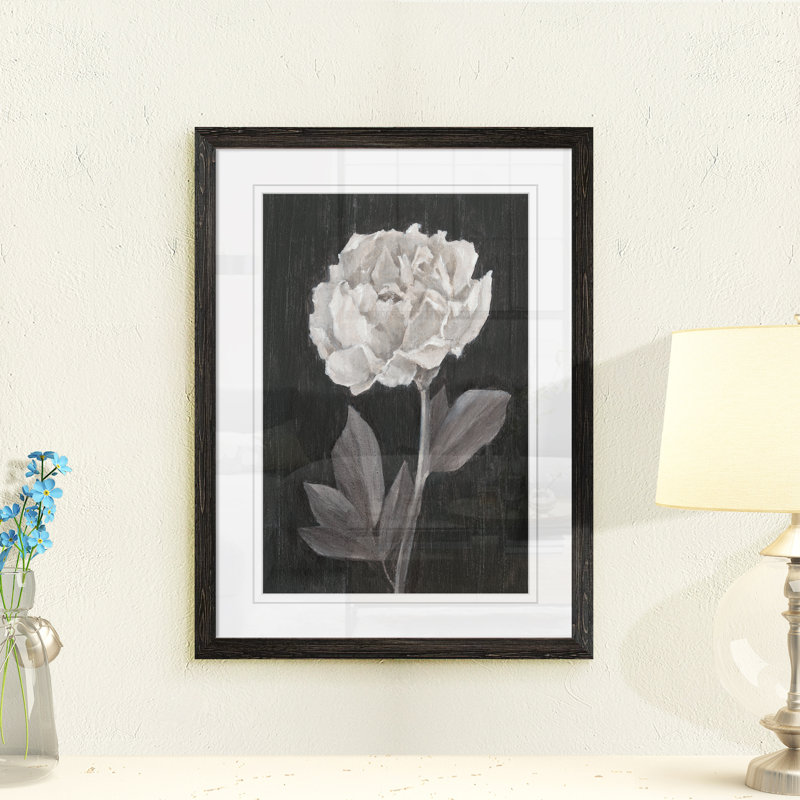 «Black and White Flowers IV» par Paul Cezanne - reproduction d'art encadrée, H 28 po x l 38 po x 1,25 po